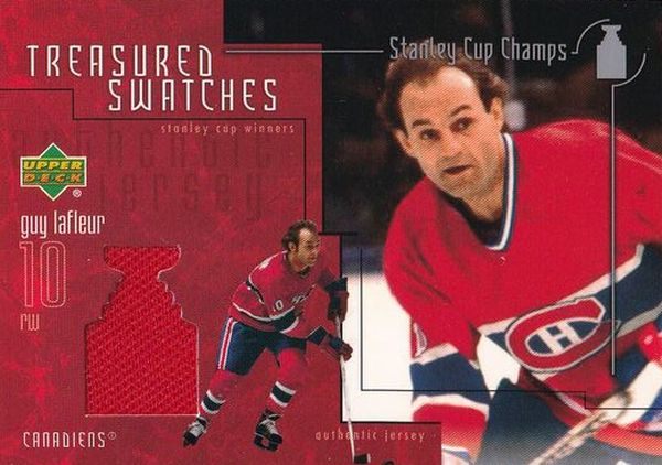 jersey karta GUY LAFLEUR 01-02 UD Stanley Cup Champs Treasured Swatches /200